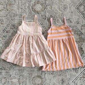 Striped Pink and Orange Girls 3T Dresses
